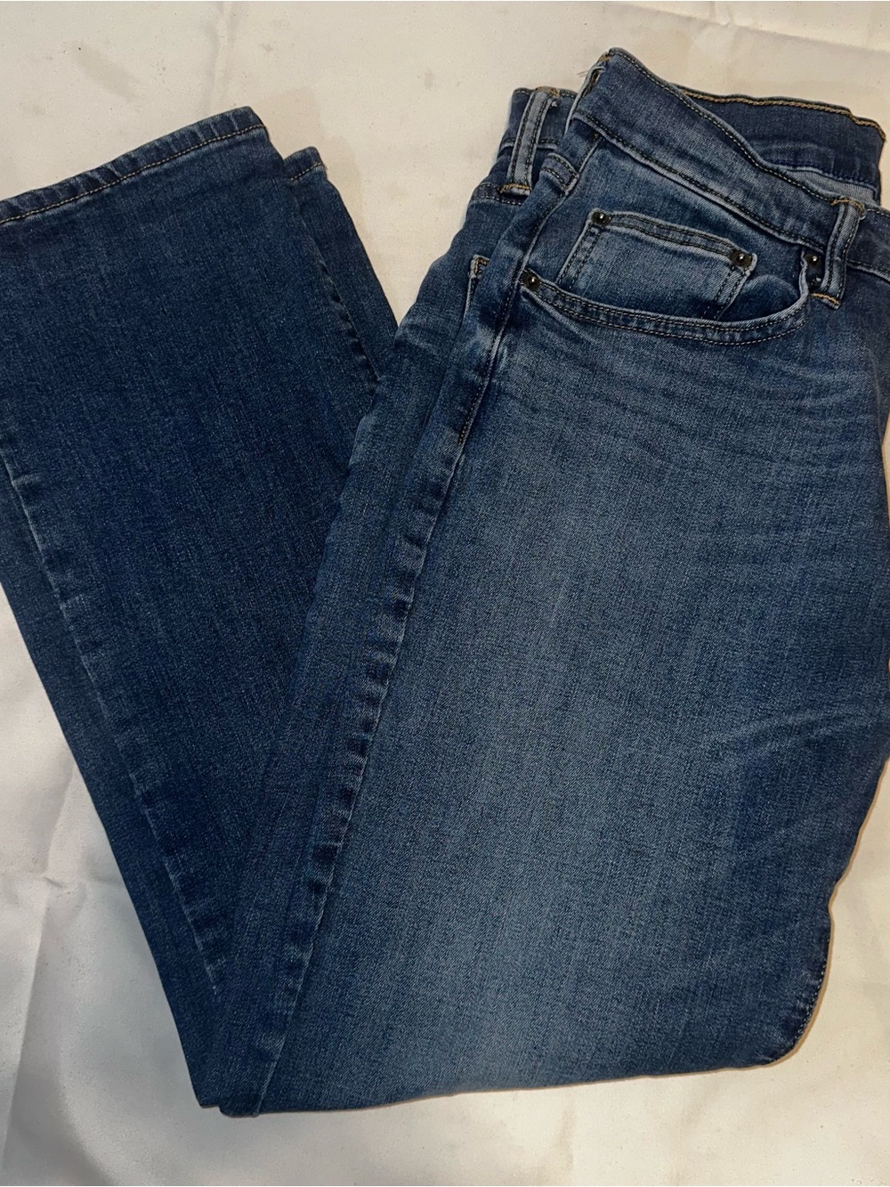 Arizona Jean Company Mens Dark Blue Bootcut Jeans 32x30 Stretch Denim